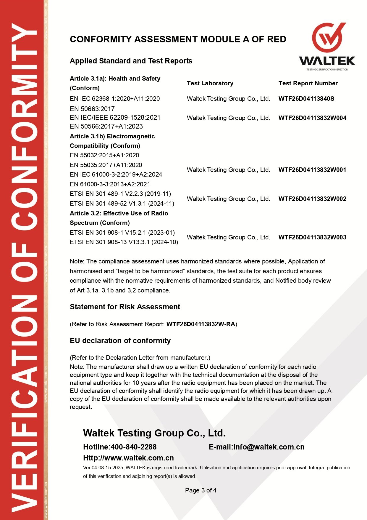 KENEARD CE Certificate Page 3