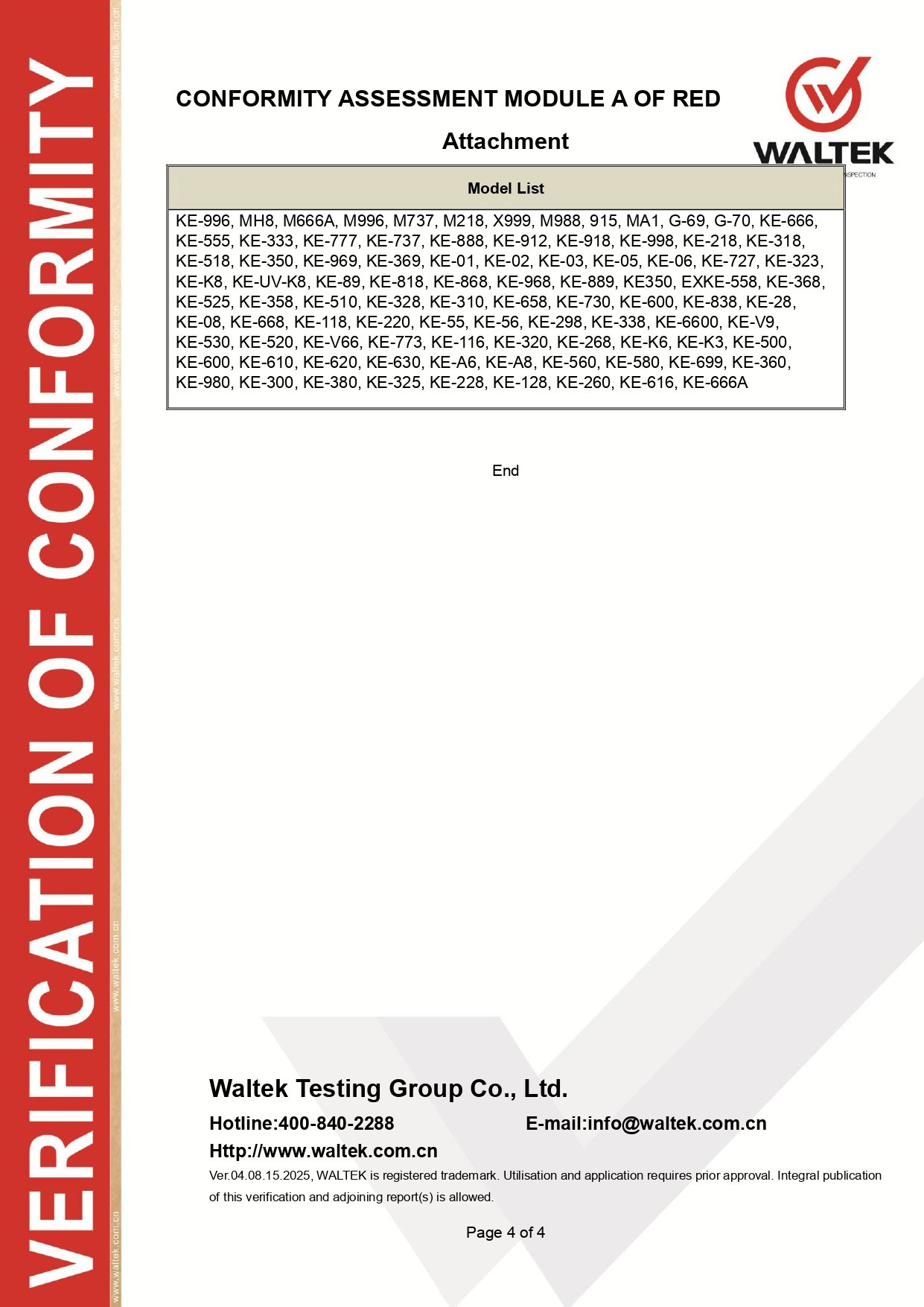 KENEARD CE Certificate Page 4